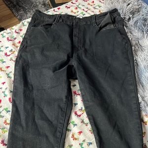 Rue 21, black skinny jeans.